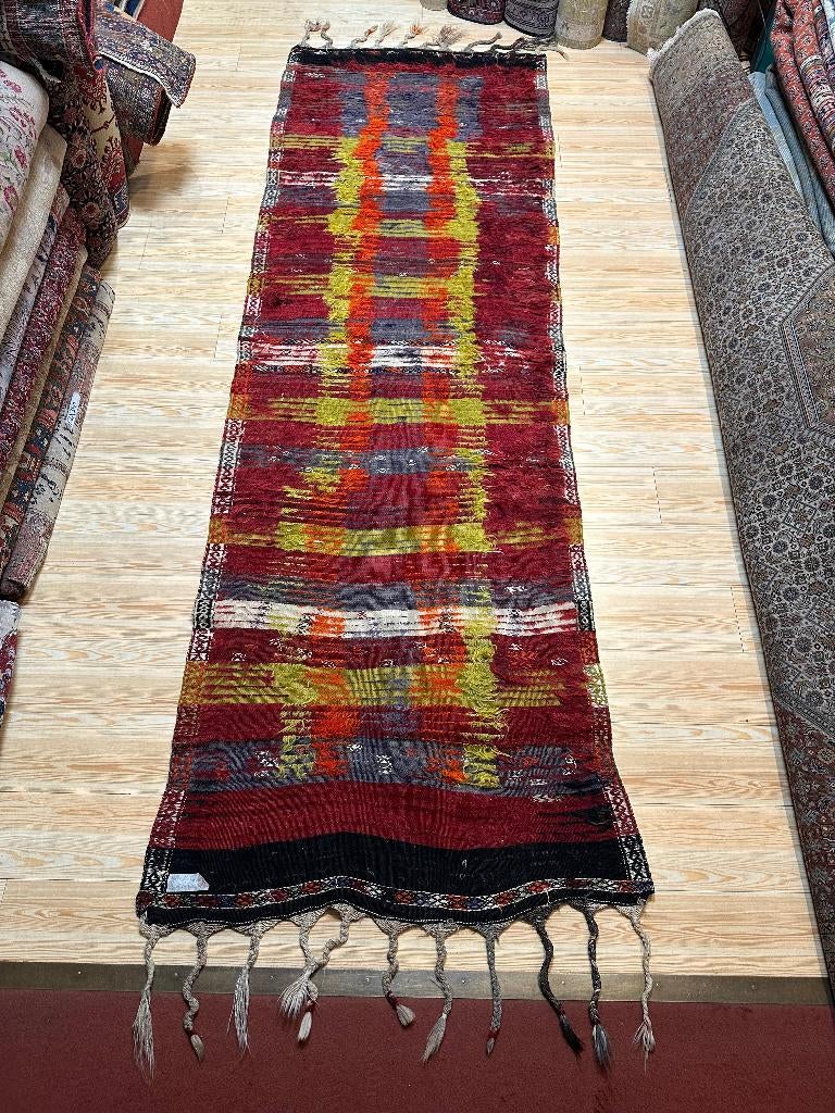 Antieke Turkse Kilim Kola ( Antique ) 330 x 105 cm, Wool, Gebruikt, 200 cm of meer, Ophalen of Verzenden