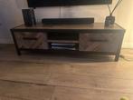 Tv meubel kast hout/staal, Huis en Inrichting, Kasten | Televisiemeubels, Ophalen, Gebruikt, 150 tot 200 cm, Minder dan 100 cm