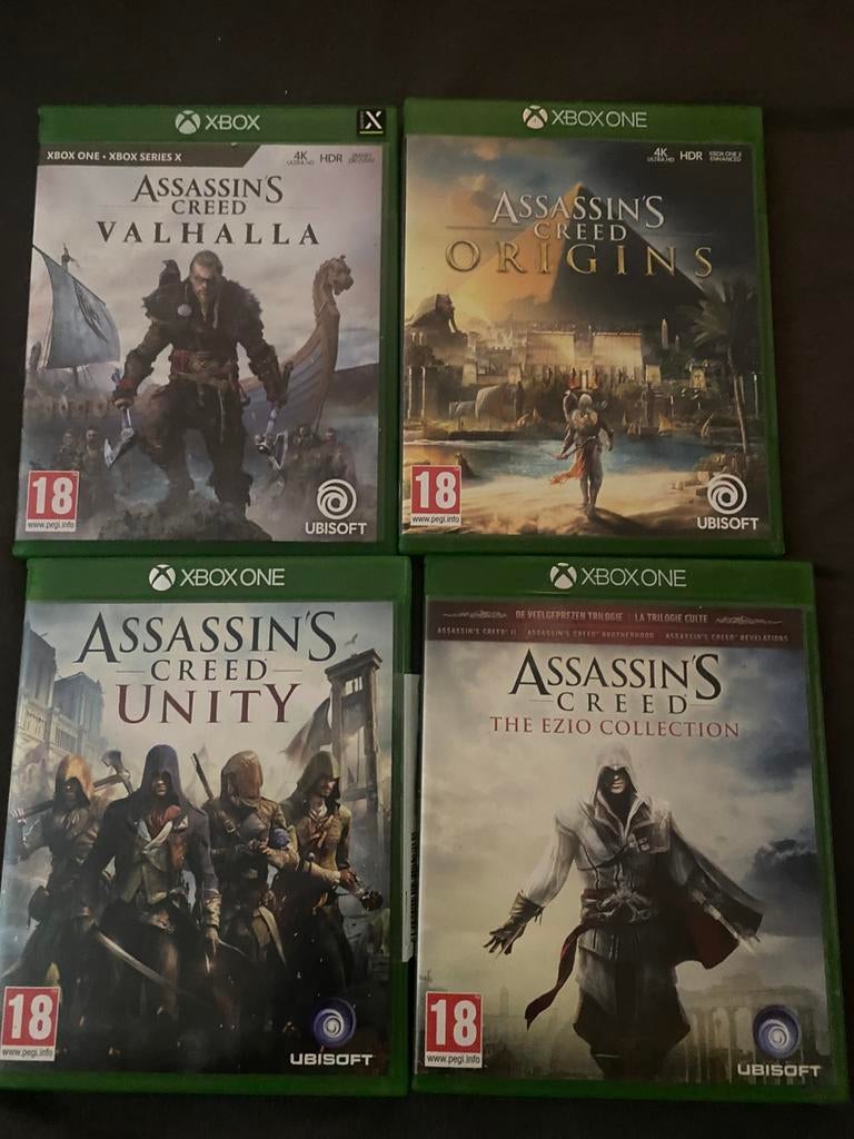 4x Assassin’s creed xbox one, Spelcomputers en Games, Games | Xbox One, Vanaf 18 jaar, 1 speler, Zo goed als nieuw, Ophalen