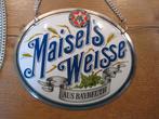 Maisel's Weisse biertap schild, Ophalen of Verzenden, Reclamebord, Plaat of Schild, Overige merken