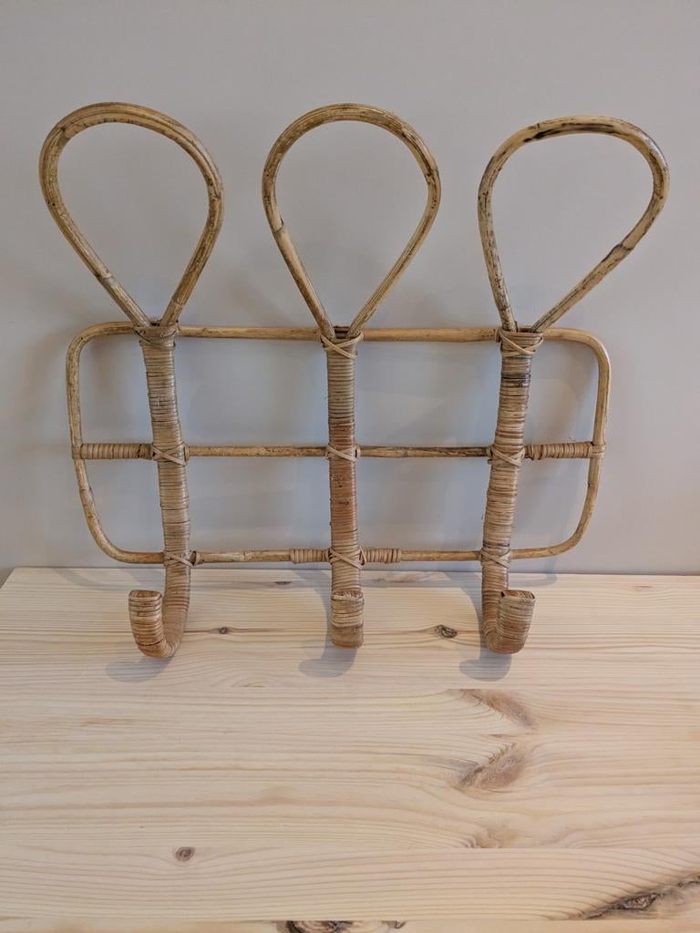 Wandrek / kapstok rotan, Wandkapstok, Nieuw, Ophalen of Verzenden, Minder dan 100 cm