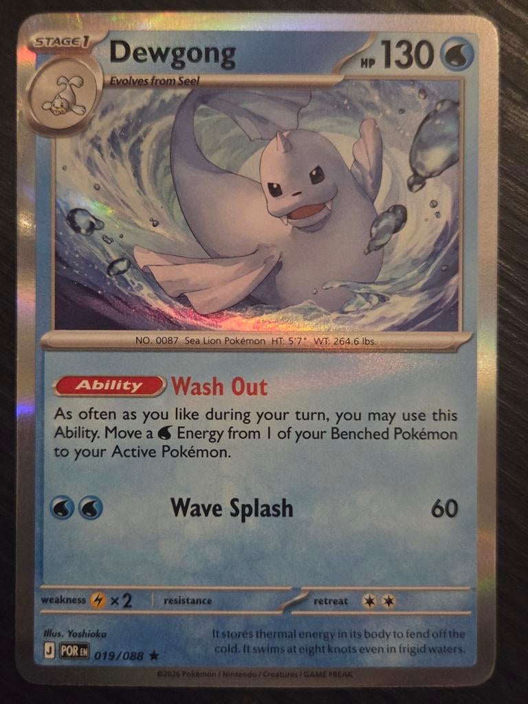 Pokémon Dewgong kaart, Ophalen of Verzenden