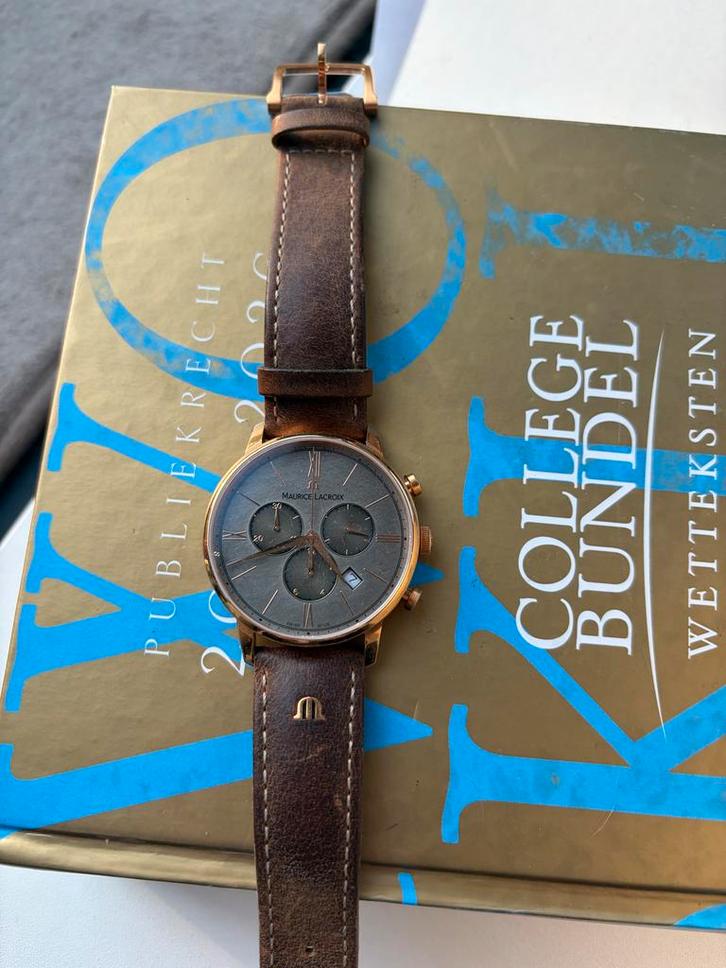 Maurice Lacroix Eliros Chronograph EL1098-PVP01-210-1, Sieraden, Tassen en Uiterlijk, Horloges | Heren, Zo goed als nieuw, Polshorloge