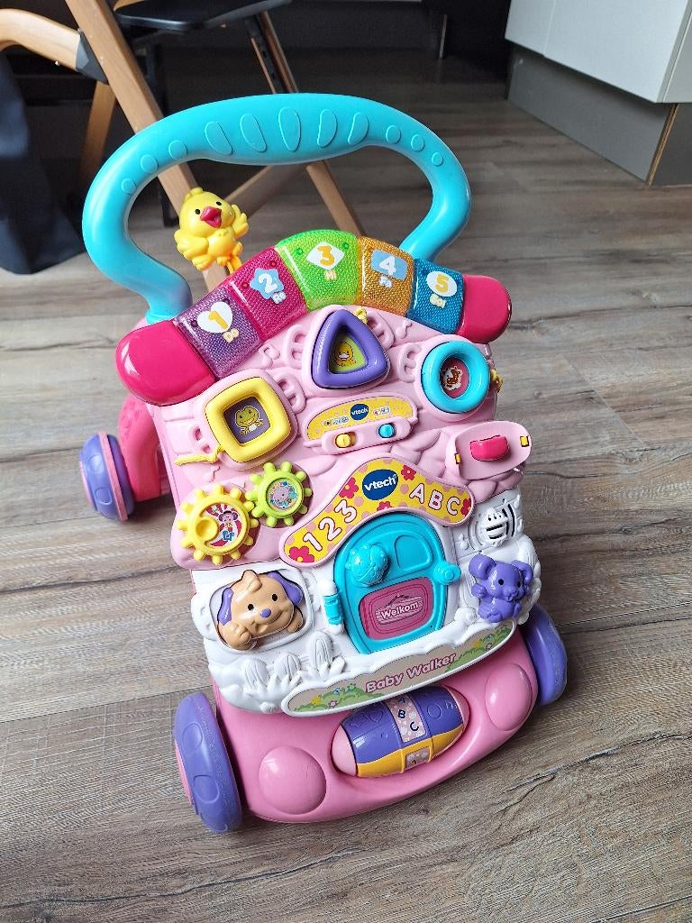 Loopwagen vtech roze, Ophalen, Gebruikt, Overige typen, Met wieltjes