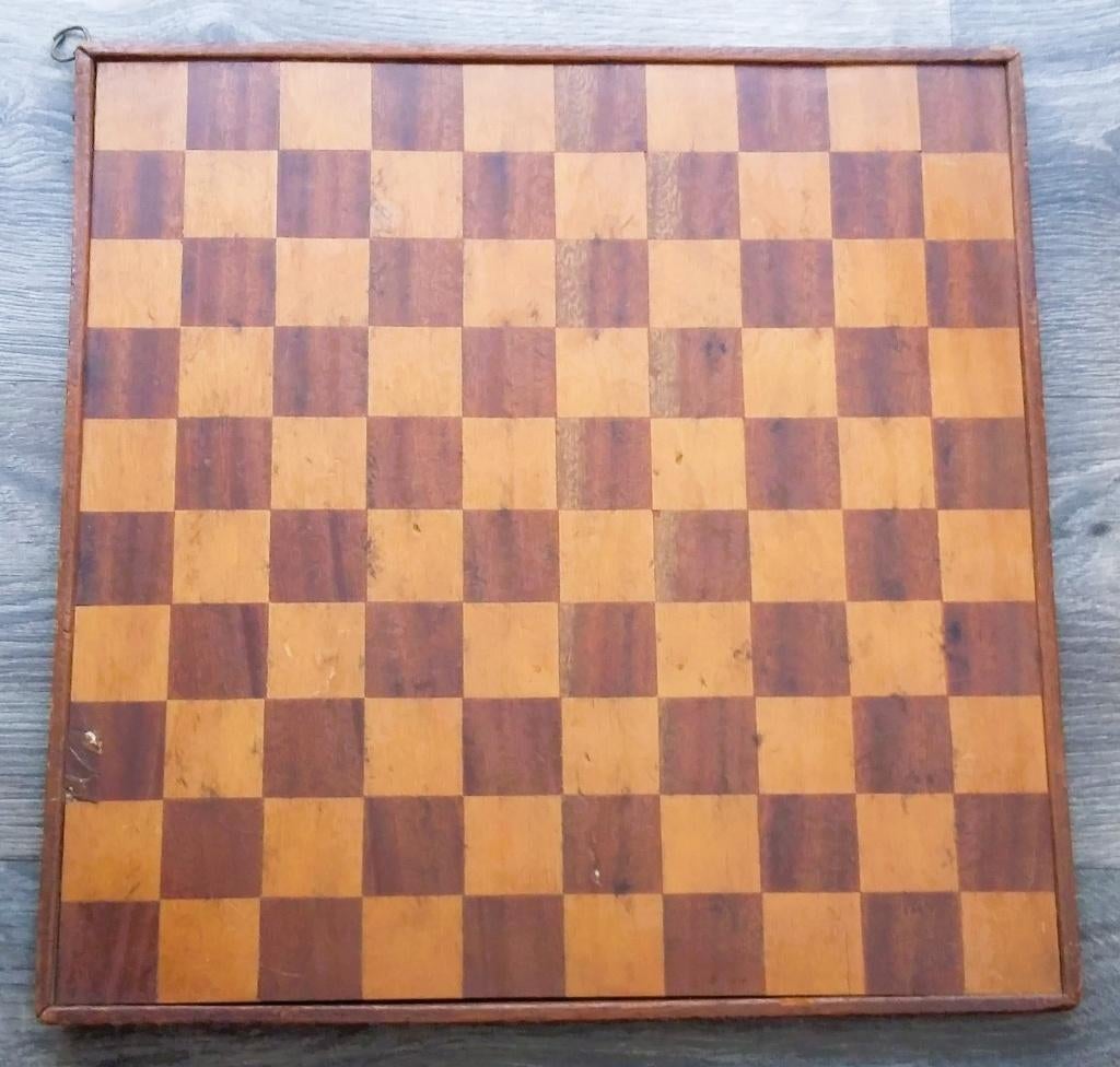 Omstreeks 1900 -1925 Bordspel Dambord Schaakbord Bord Spel, Ophalen of Verzenden