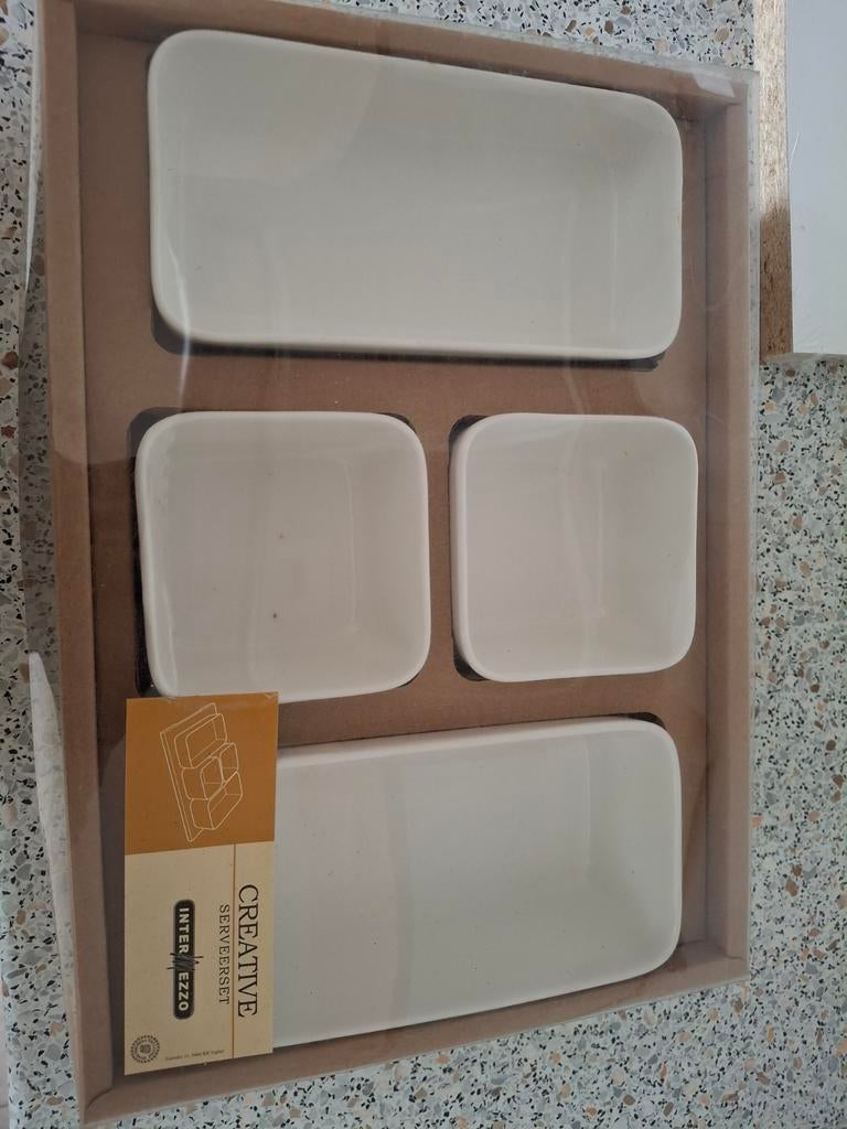 Intermezzo Creative Serveerset - 4 schaaltjes, Porselein of Keramiek, Schaal, Nieuw, Ophalen of Verzenden