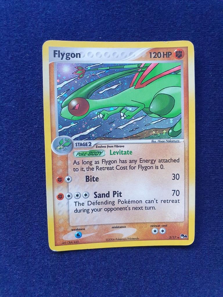 Flygon 3/17 holo pokemon kaart, Ophalen of Verzenden, Gebruikt