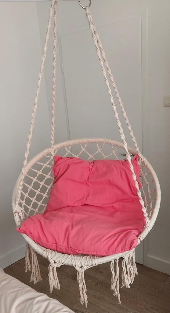 Hangstoel met kussen, Tuin en Terras, Ophalen, Binnen, Gebruikt, Opvouwbaar