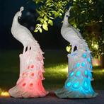 Lichtgevende Pauw Tuinbeeld, Ophalen of Verzenden, Nieuw, Kunststof, Dierenbeeld