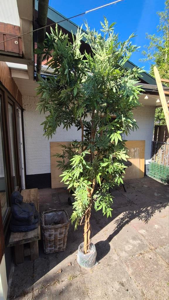 Grote Kunstplant - Realistische Groene Decoratie, Groen, Kunstplant, Ophalen of Verzenden, Zo goed als nieuw