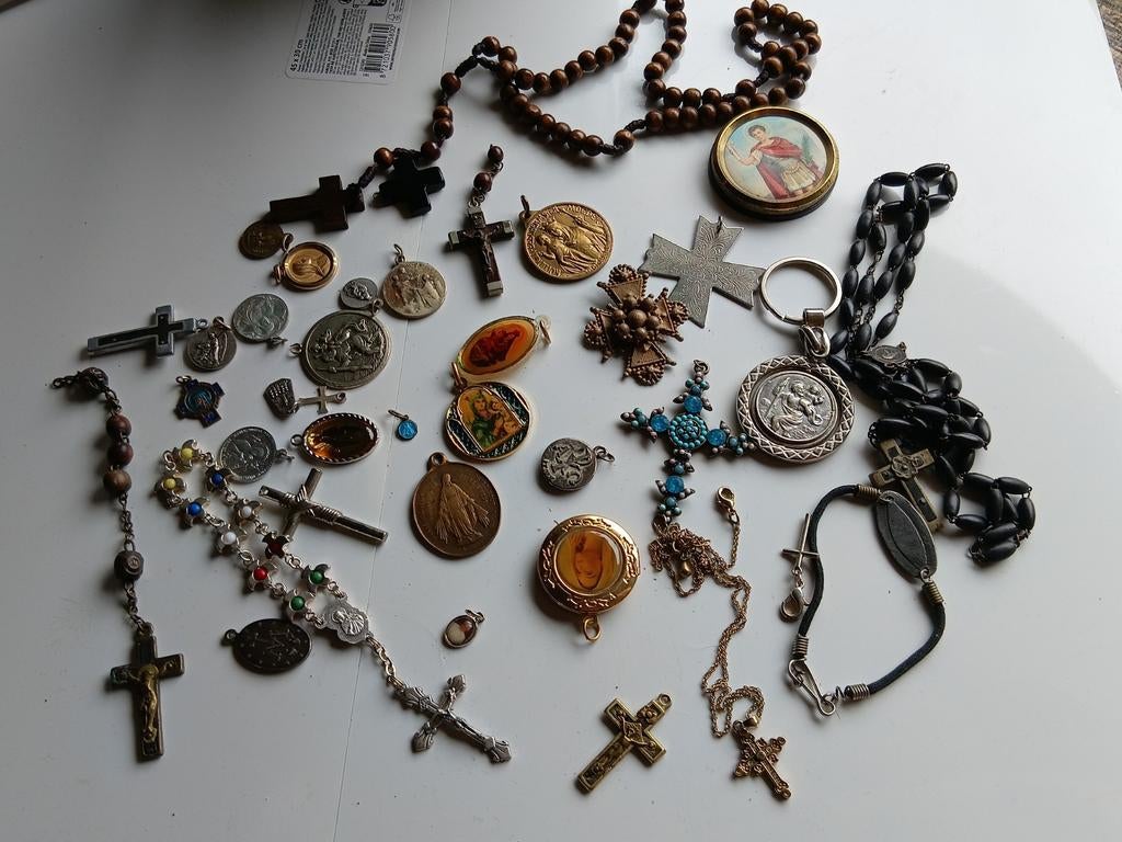 div religie sieraden / accessoires pakket, Sieraden, Tassen en Uiterlijk, Kettingen, Ophalen, Overige kleuren, Overige materialen