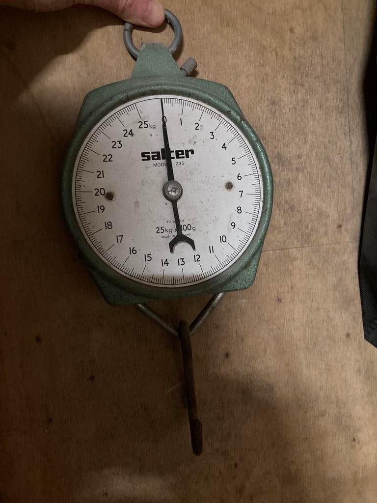 Salter vintage weegschaal, Witgoed en Apparatuur, Weegschalen, Ophalen, Gebruikt, 10 tot 50 kg, Hangweegschaal