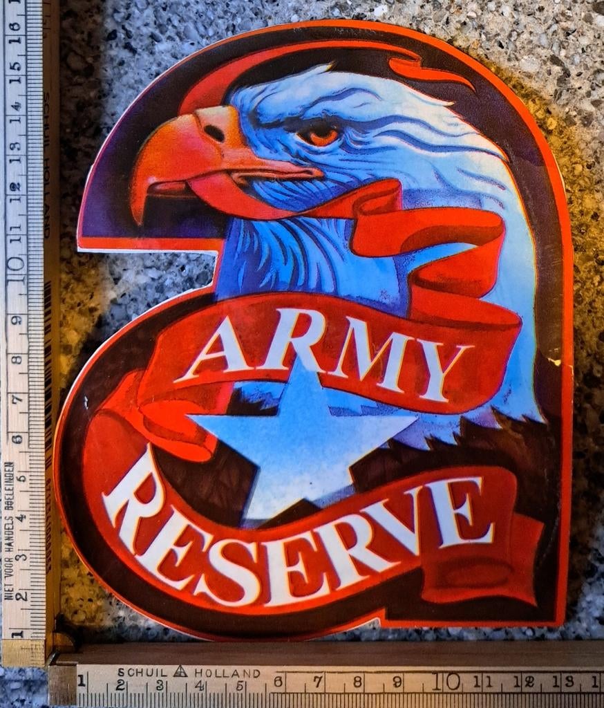 Vintage sticker A Army Reserve Adelaar, Verzamelen, Ophalen of Verzenden, Zo goed als nieuw