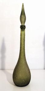 Italian sixties vintage Empoli glass design bottle decanter, Ophalen of Verzenden