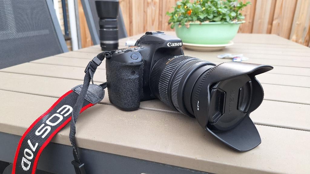 Canon 70D + Sigma DV 17-70mm 1:2.8-4 Macro HSM, Audio, Tv en Foto, Fotocamera's Digitaal, Ophalen, Gebruikt, Spiegelreflex, Canon