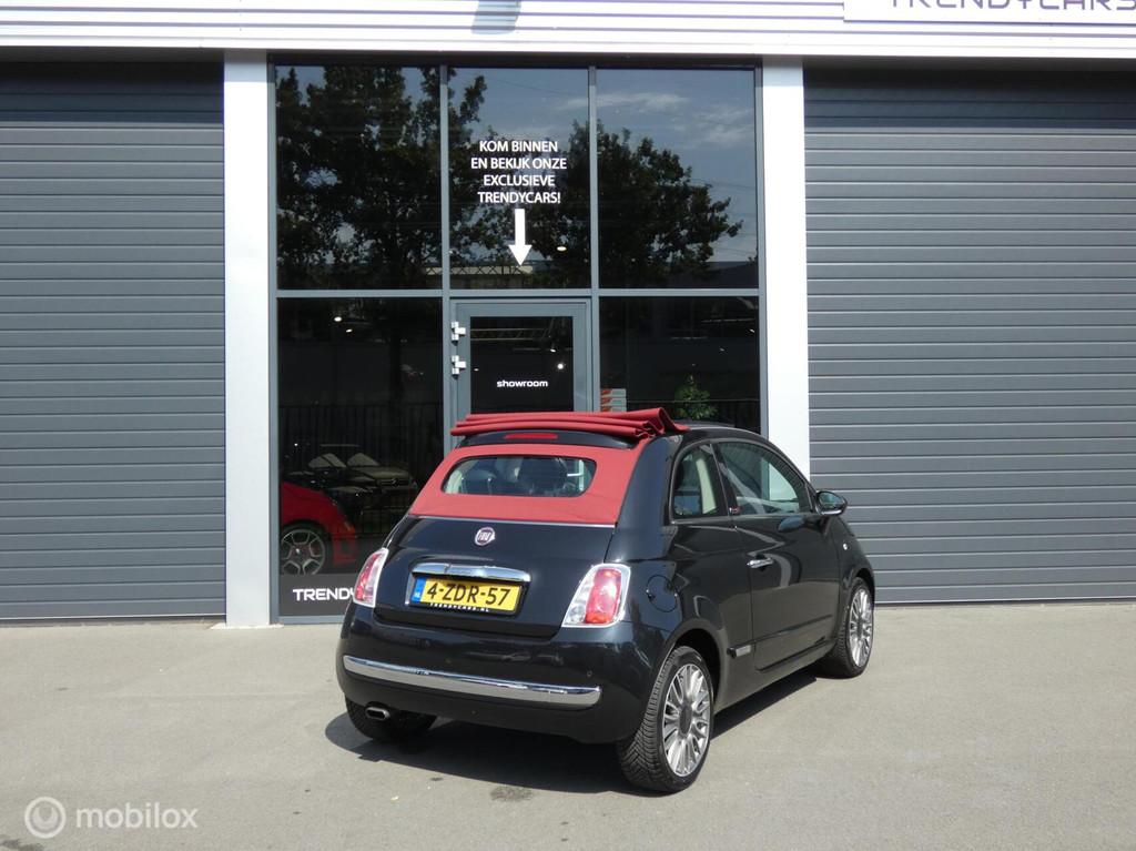 Fiat 500 C 0.9 TwinAir Turbo Cult, Auto's, Gebruikt, Cabriolet, Zwart, Leder