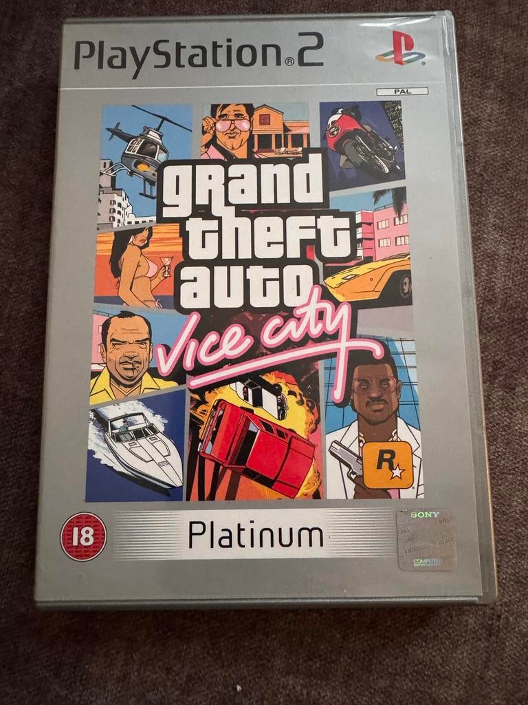 Grand Theft Auto Vice City Platinum PS2, Avontuur en Actie, Gebruikt, Vanaf 18 jaar, 1 speler