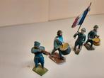 Antiek speelgoed: 4 soldaten Frans leger , WW1, Ophalen of Verzenden
