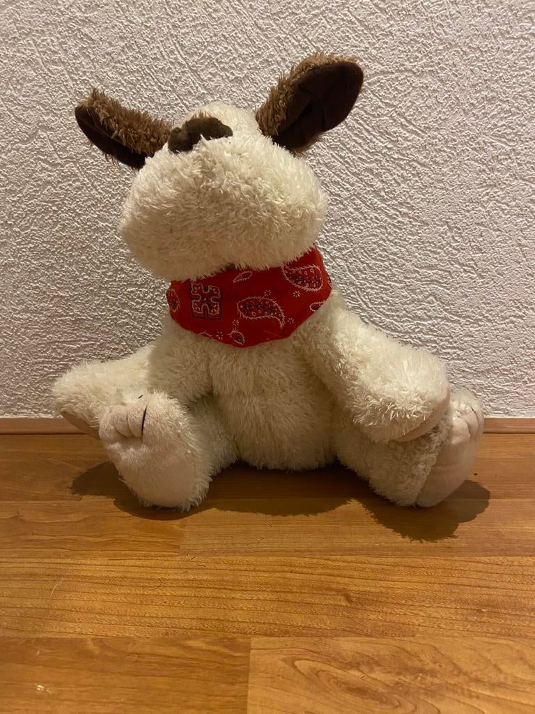Knuffel hondje met boeren zakdoek, Kinderen en Baby's, Speelgoed | Knuffels en Pluche, Ophalen of Verzenden, Zo goed als nieuw