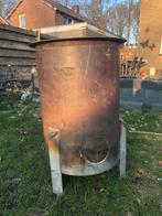 Robuuste rvs ton / vat, Ophalen, Gebruikt, Vuurton