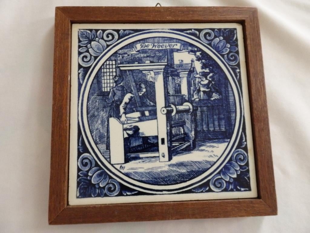 Tegel in lijst,  de Weever, Ophalen of Verzenden