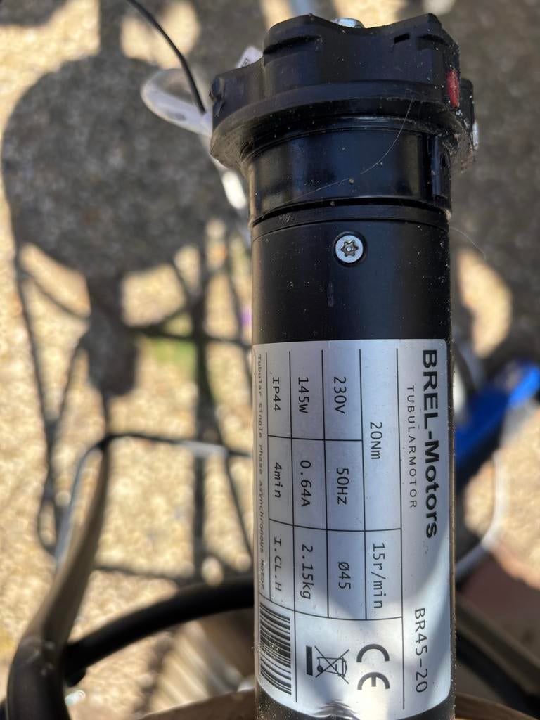 BREL-Motors Rolluik/Zonnescherm Motor BR45-20 (20Nm), Ophalen of Verzenden, Gebruikt, Overige kleuren, Elektrische bediening