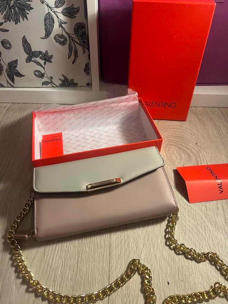 Valentino crossbody tas - Nieuw, Sieraden, Tassen en Uiterlijk, Verzenden, Nieuw, Beige, Schoudertasje