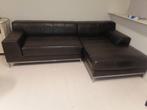 Hoekbank leer, Huis en Inrichting, Banken | Bankstellen, Ophalen of Verzenden, Gebruikt, Vierpersoons of meer, Leer