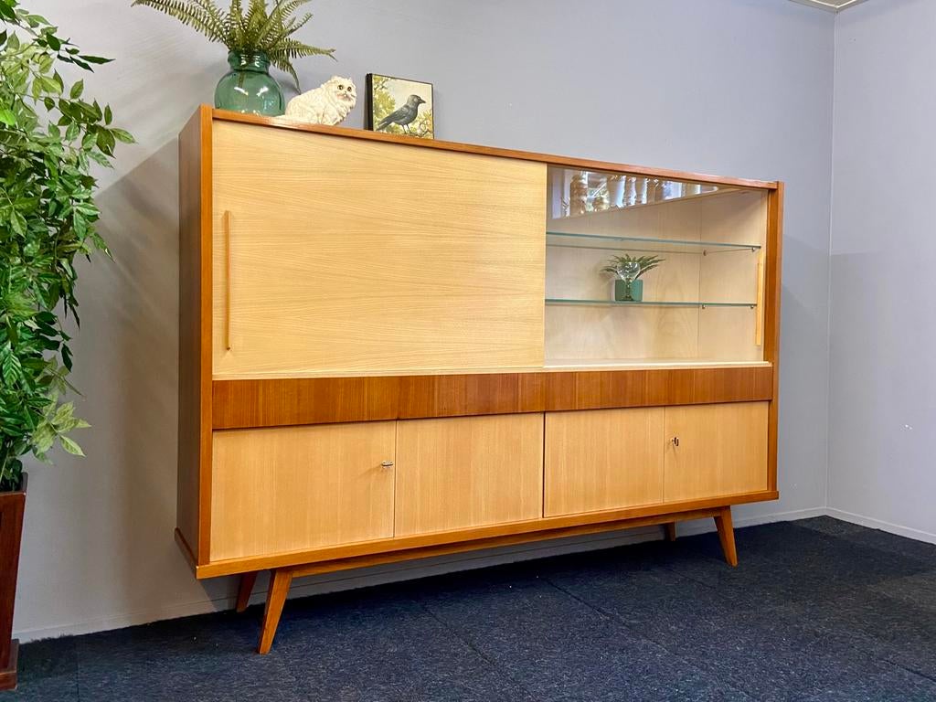 Xxl highboard vintage wandmeubel retro bergkast jaren 60/70, Antiek en Kunst, Antiek | Meubels | Kasten, Ophalen