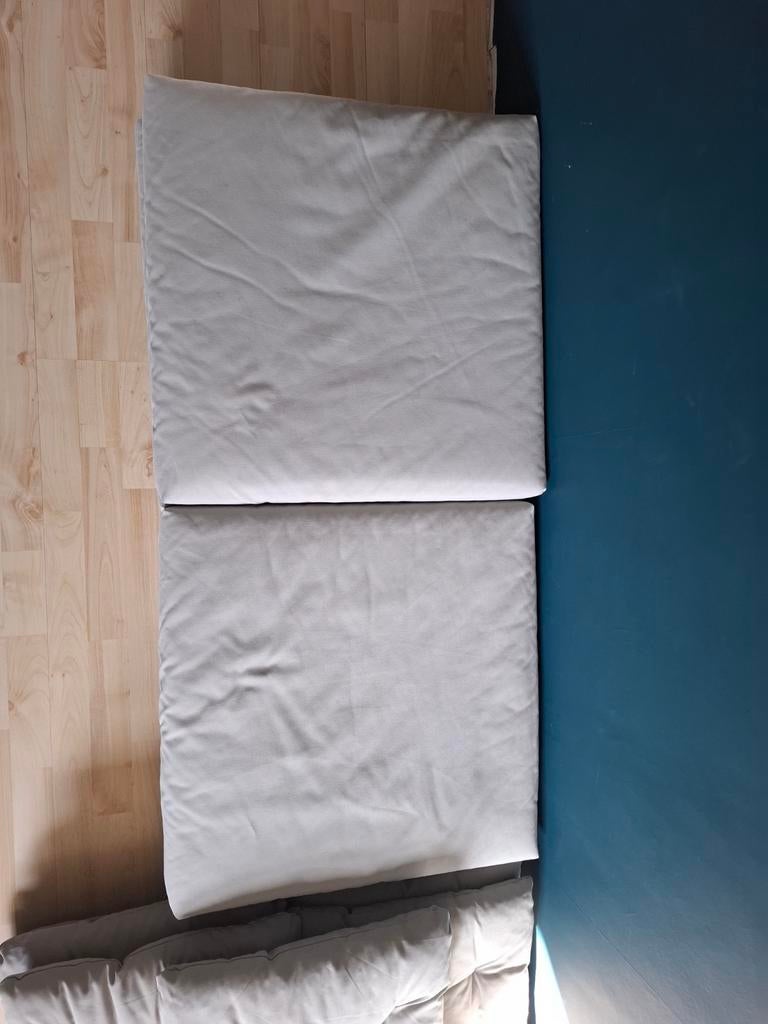 Tuin kussens zit en rugleuning ikea licht grijs, Ophalen, Gebruikt
