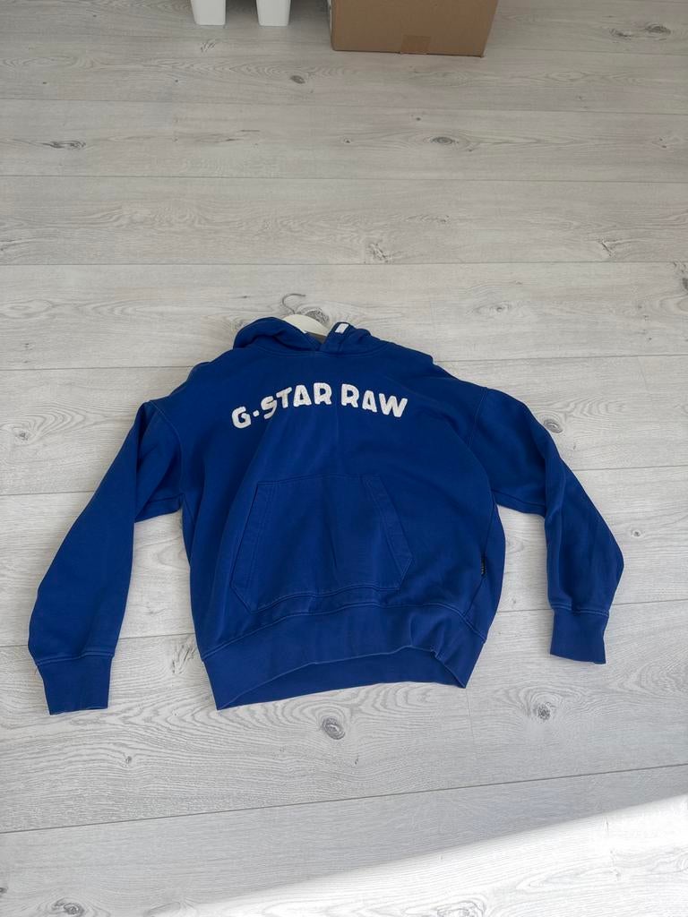 Blauwe G-star hoodie, Ophalen of Verzenden, Gedragen, Maat 46 (S) of kleiner, Blauw
