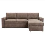 Taupe slaapbank Bern met opbergruimte met +tafel+Tv-meubel, Huis en Inrichting, Slaapkamer | Slaapbanken, Gebruikt, Tweepersoons