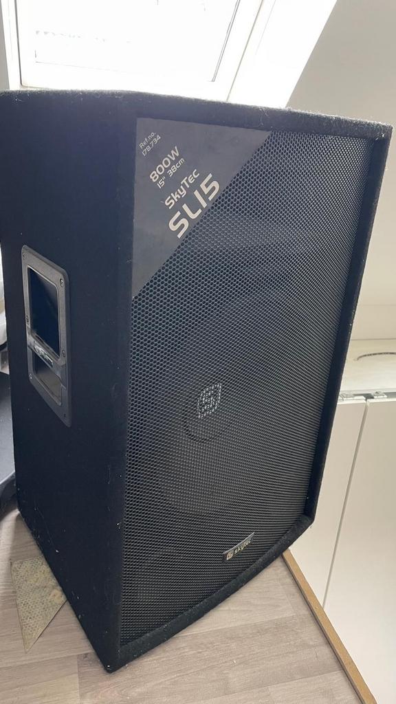 SkyTec SL15 800W 15" 38cm Speaker, Audio, Tv en Foto, Luidsprekers, Gebruikt, 120 watt of meer, Front, Rear of Stereo speakers