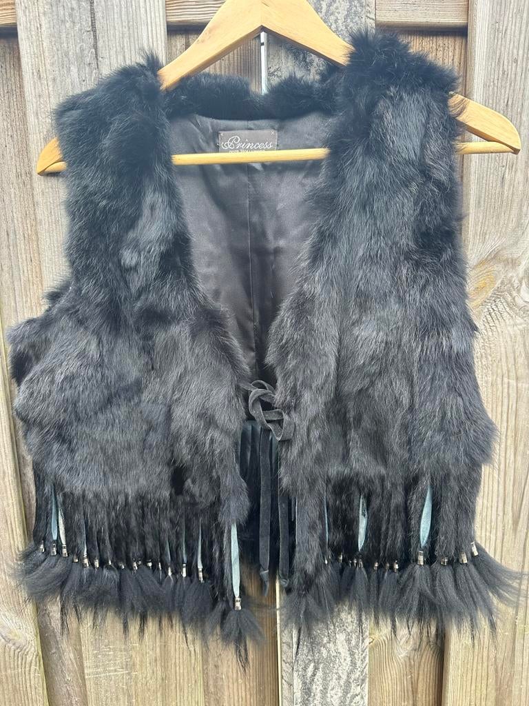 Princess gilet zonder met franje van konijnenbont maat 36, Kleding | Dames, Bodywarmers, Ophalen of Verzenden, Zo goed als nieuw