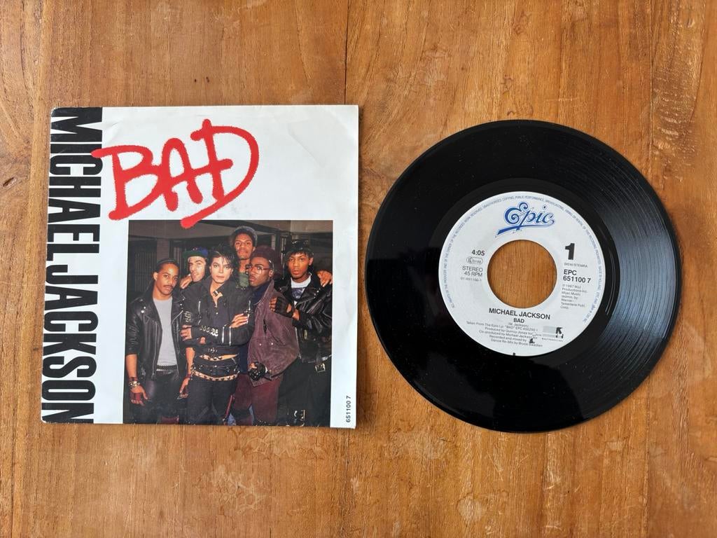 Michael Jackson single Bad, Ophalen of Verzenden, Zo goed als nieuw, Overige formaten, Pop