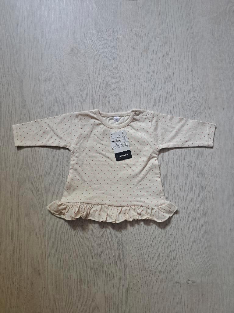 shirtje (Zeeman) 50, Kinderen en Baby's, Babykleding | Maat 50, Zeeman, Meisje, Nieuw, Ophalen of Verzenden