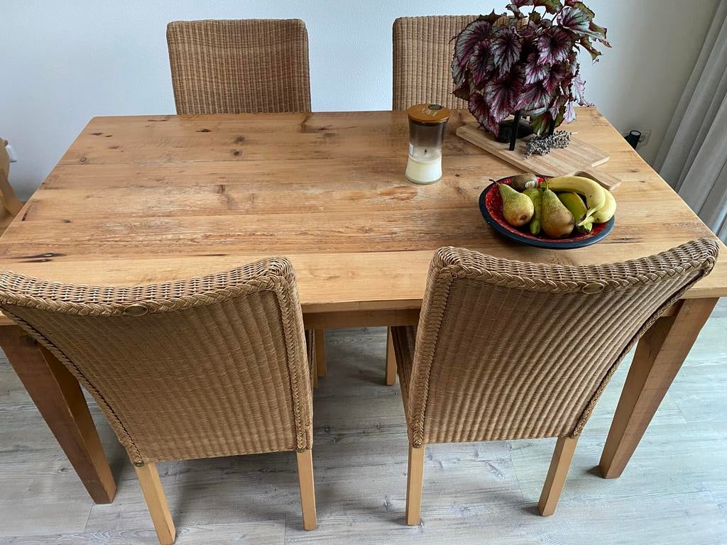 Grenen eettafel, Huis en Inrichting, Ophalen, Gebruikt, 100 tot 150 cm, 50 tot 100 cm