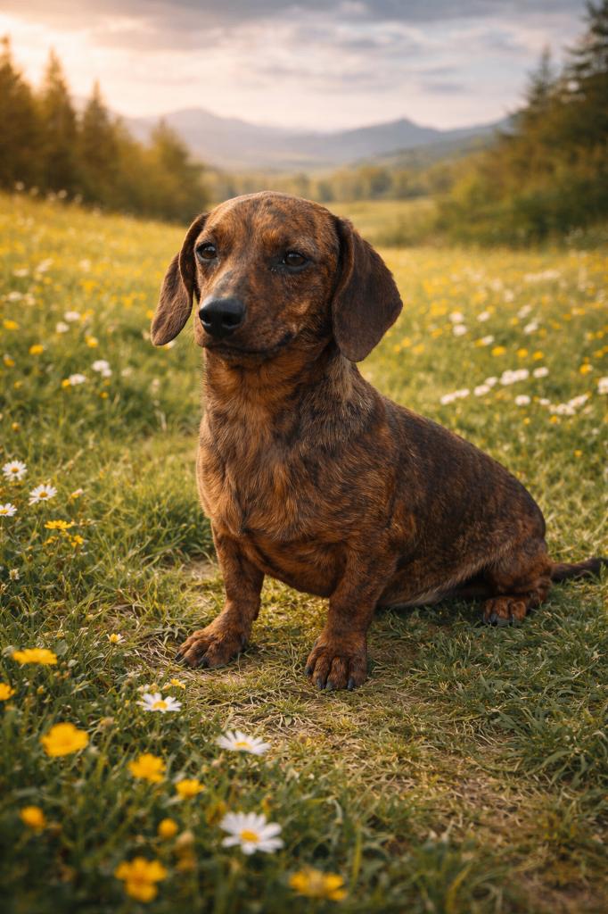 Teckel tijger, Dieren en Toebehoren, Particulier, 15 weken tot 1 jaar, Teef, Dwerg