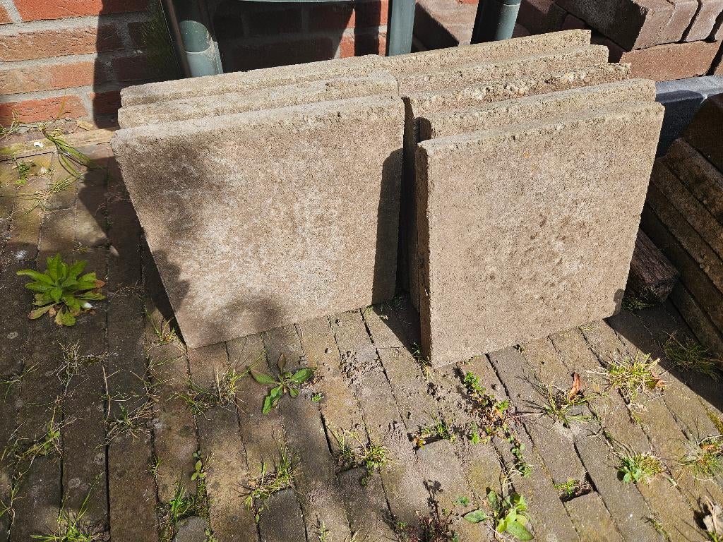 Betontegels, 20 stuks, 30x30x4 cm, totaal € 5, Ophalen, Gebruikt, Minder dan 5 m², Beton