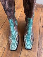 Slangenleren Italiaanse (dames)laarzen maat 41, Hoge laarzen, Overige kleuren, Ophalen of Verzenden, Onbekend