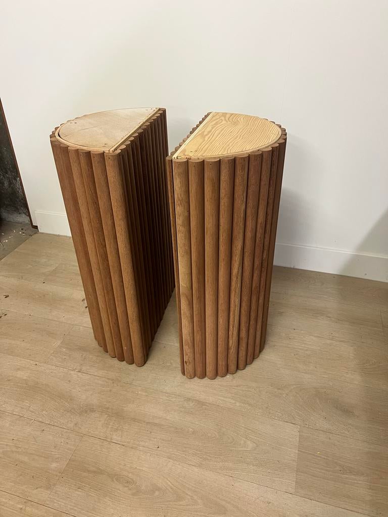 Set tafelpoten / onderstel half rond, Huis en Inrichting, Tafelonderdelen, Ophalen, Tafelpoot, Minder dan 50 cm, 50 tot 100 cm