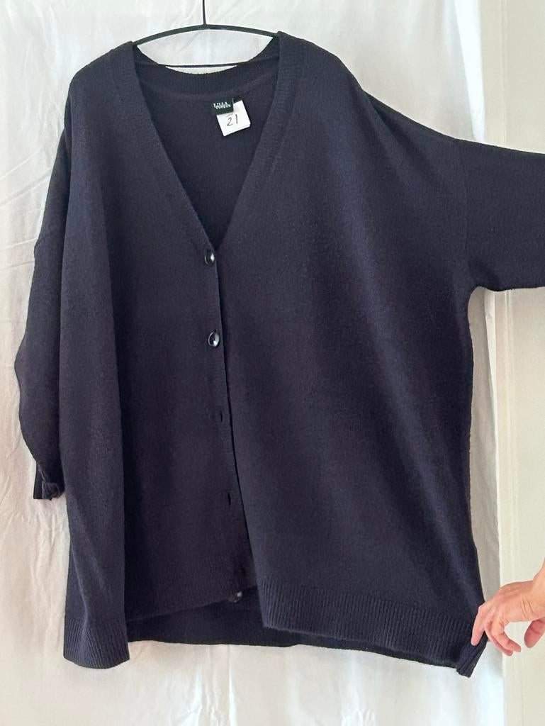 Ulla Popken vest donkerblauw 62-64, Blauw, Trui of Vest, Ulla Popken, Ophalen of Verzenden