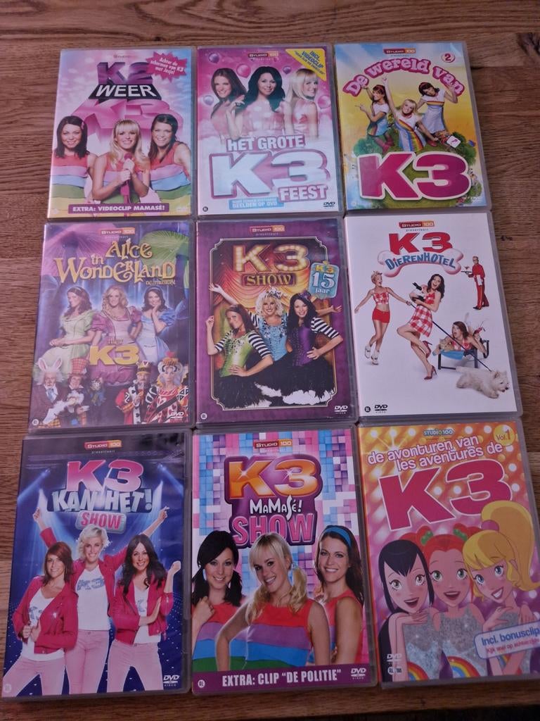 9 k3 films, Alle leeftijden, Ophalen of Verzenden, Zo goed als nieuw