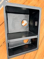 Schock Greenwich 1 1/4 spoelbak met kleine bak rechts, Gebruikt, Zwart, Minder dan 100 cm, 25 tot 50 cm