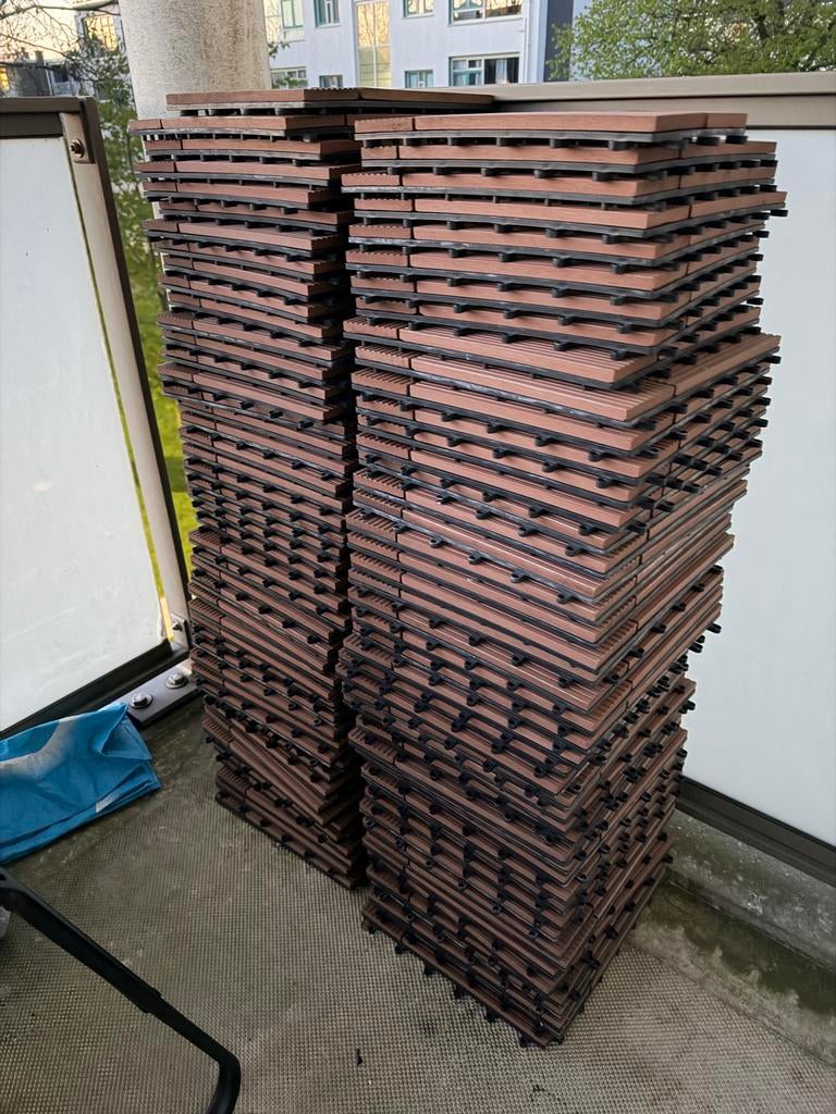 Vlonders, Tuin en Terras, Terrasdelen en Vlonders, Ophalen, Gebruikt, Composiet