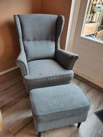 Ikea Strandmon fauteuil met voetenbank, Ophalen, Gebruikt, Klassiek, 75 tot 100 cm