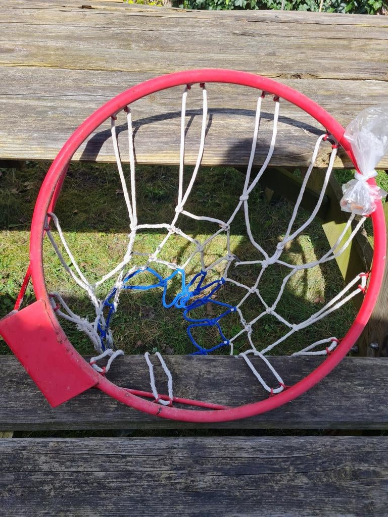 Basketbalring met net, Sport en Fitness, Basketbal, Ophalen, Ring, Bord of Paal