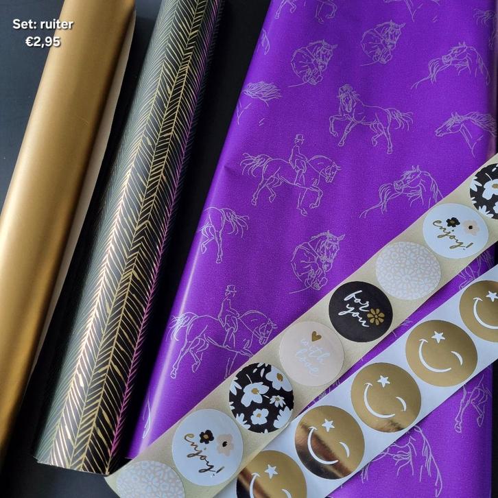 Inpakset ruiter paarden papier smileys for you horses prints, Diversen, Cadeaupapier, Nieuw, Verzenden