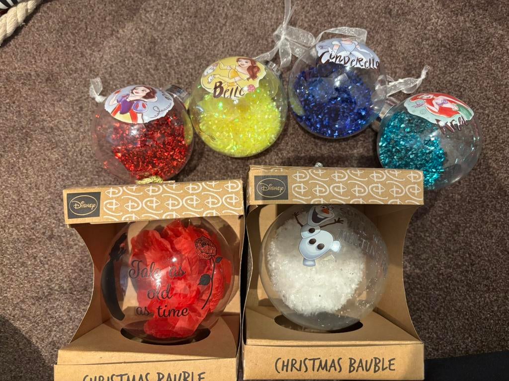 Kerstballen Disney, Ophalen of Verzenden, Overige figuren, Zo goed als nieuw, Beeldje of Figuurtje