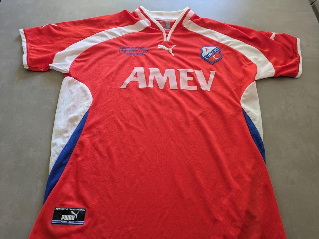 Voetbalshirt FC Utrecht vintage shirt Beker 2001 Zeer Mooi, Sport en Fitness, Voetbal, Zo goed als nieuw, Shirt, Groter dan maat XL